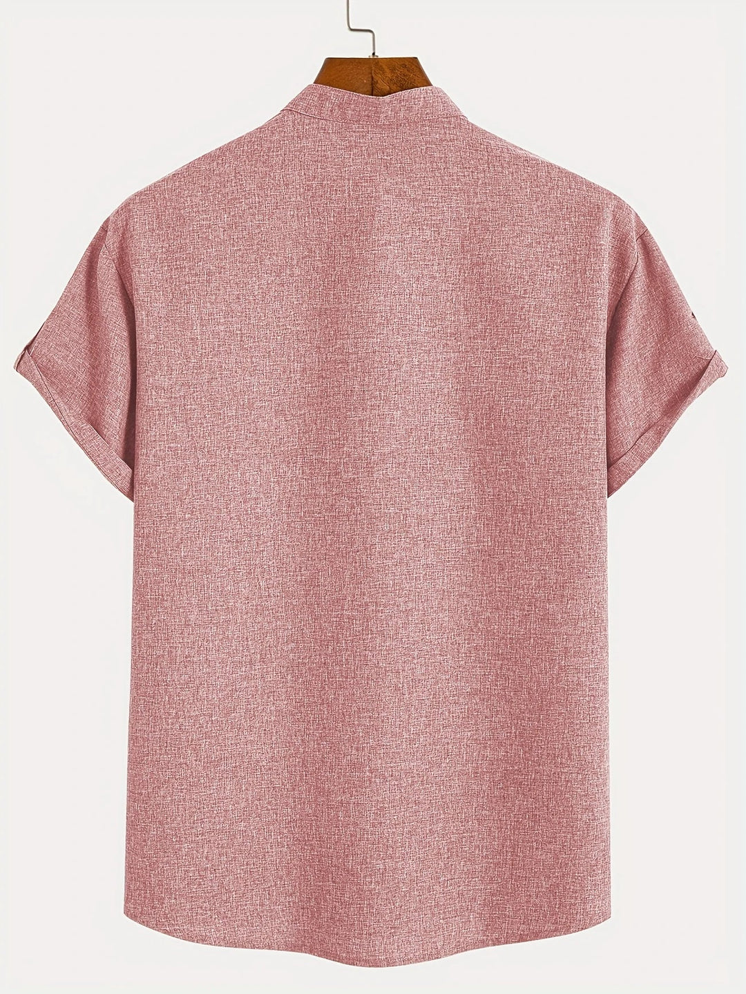 Elliott - Elegante Manga Corta Camisa Con Cuello Alto