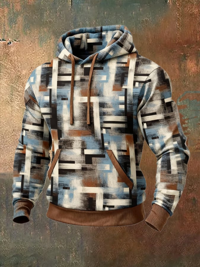 Sodhi - Sudadera De Estilo Retro Con Estampado De Bloques De Color