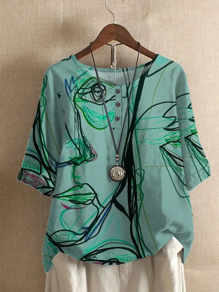 Silina - Blusa Con Estampado Abstracto