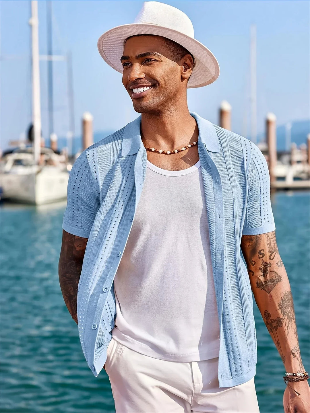 Semyon - Camisa De Punto Con Estampado Intrincado a La Moda