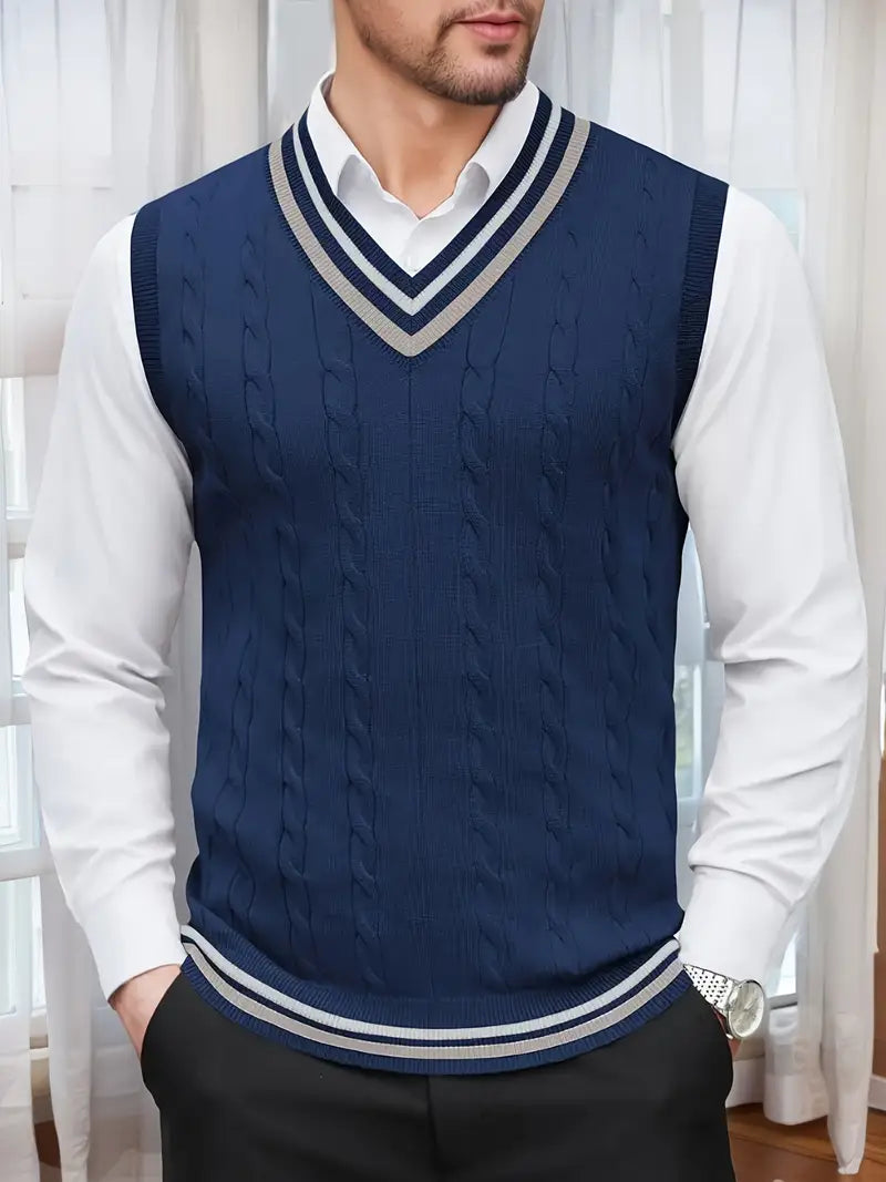 Duane - Jersey De Punto Sin Mangas Con Cuello En V