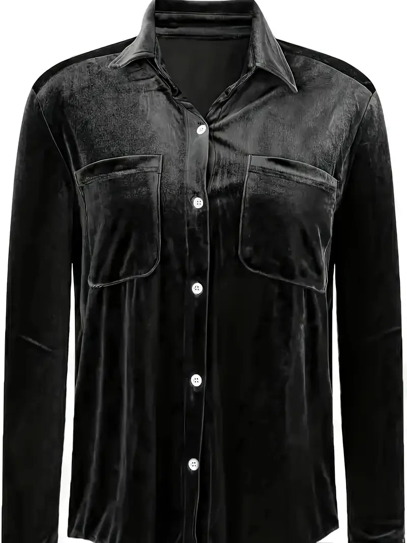 Geanie - Camisa De Manga Larga Con Bolsillos Delanteros