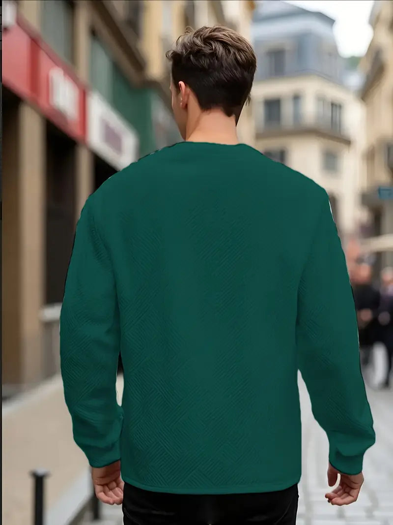 Malinga - Sudadera Informal Con Estampado Geométrico y Manga Larga