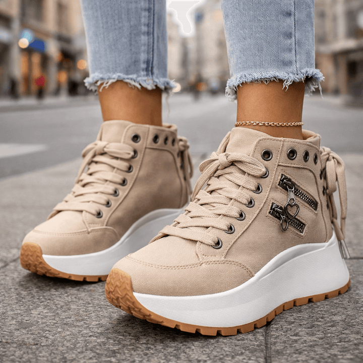 Kamala - Zapatillas Deportivas Con Cordones y Suela Gruesa