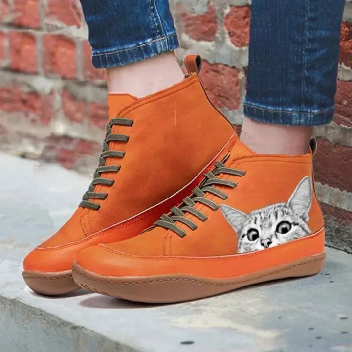 Fenna - Botines De Piel De Gato