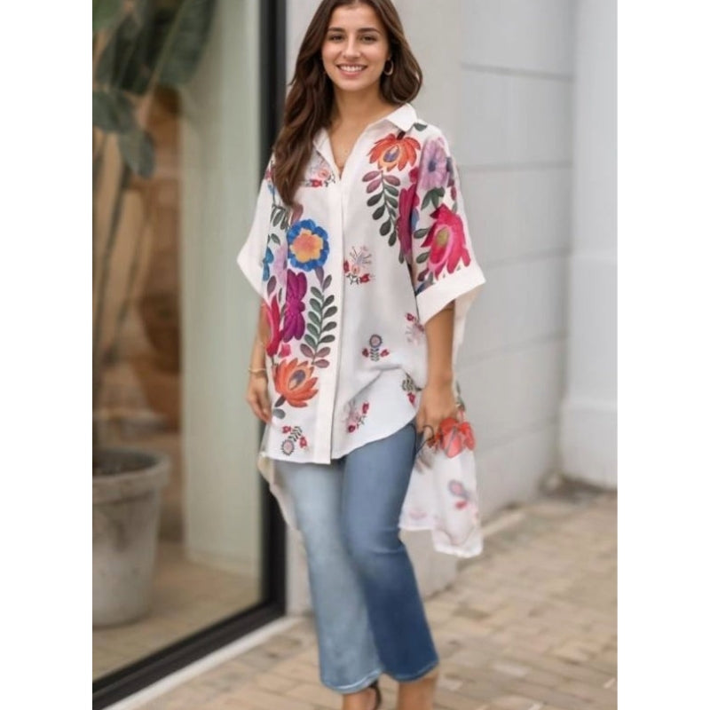 Rossella - Camisa Elegante Con Estampado Floral