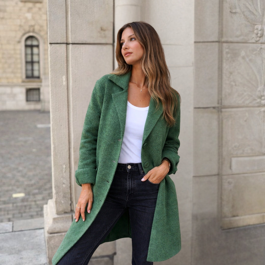 Annita - Elegante Abrigo Con Botones