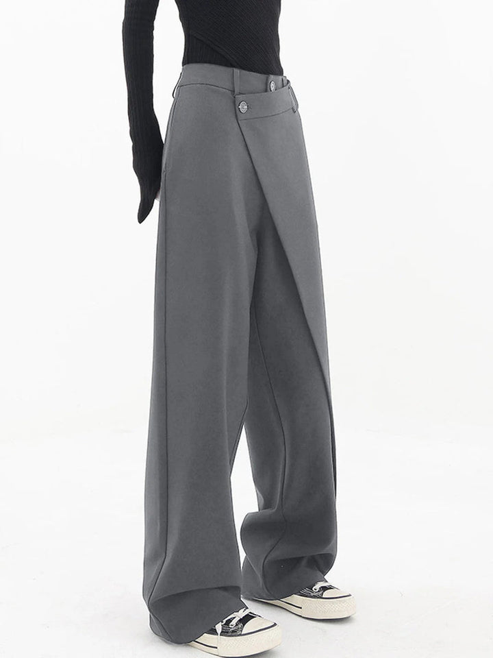 Nela - Pantalones De Corte Asimétrico De Cintura Alta