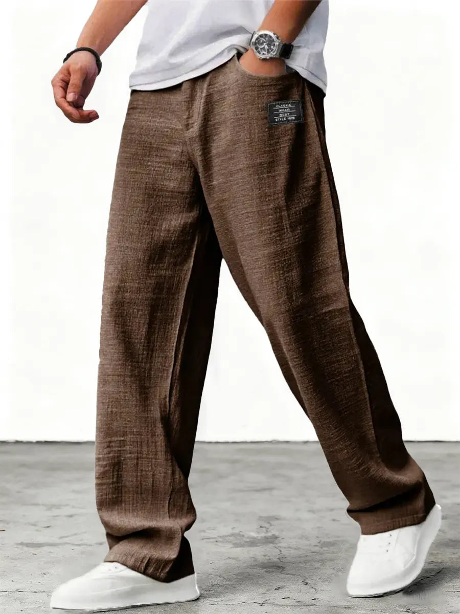 Lushan - Pantalón Holgado de Lino