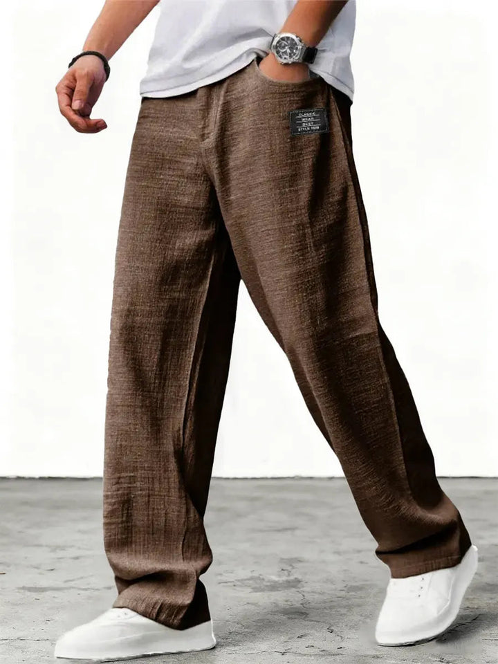 Lushan - Pantalón Holgado de Lino