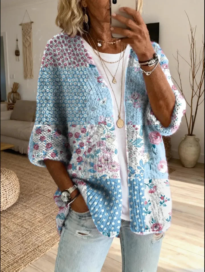 Stevena - Elegante Patrón Floral Suéter