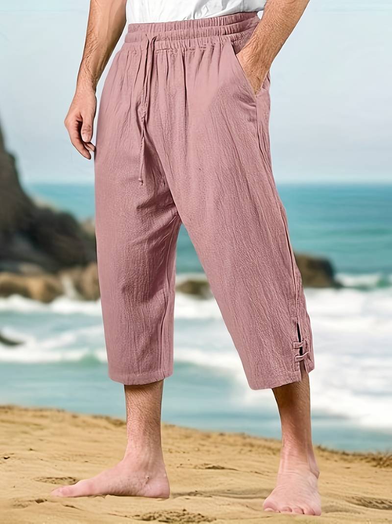 Eksteen - Pantalones Informales De Lino Con Múltiples Bolsillos