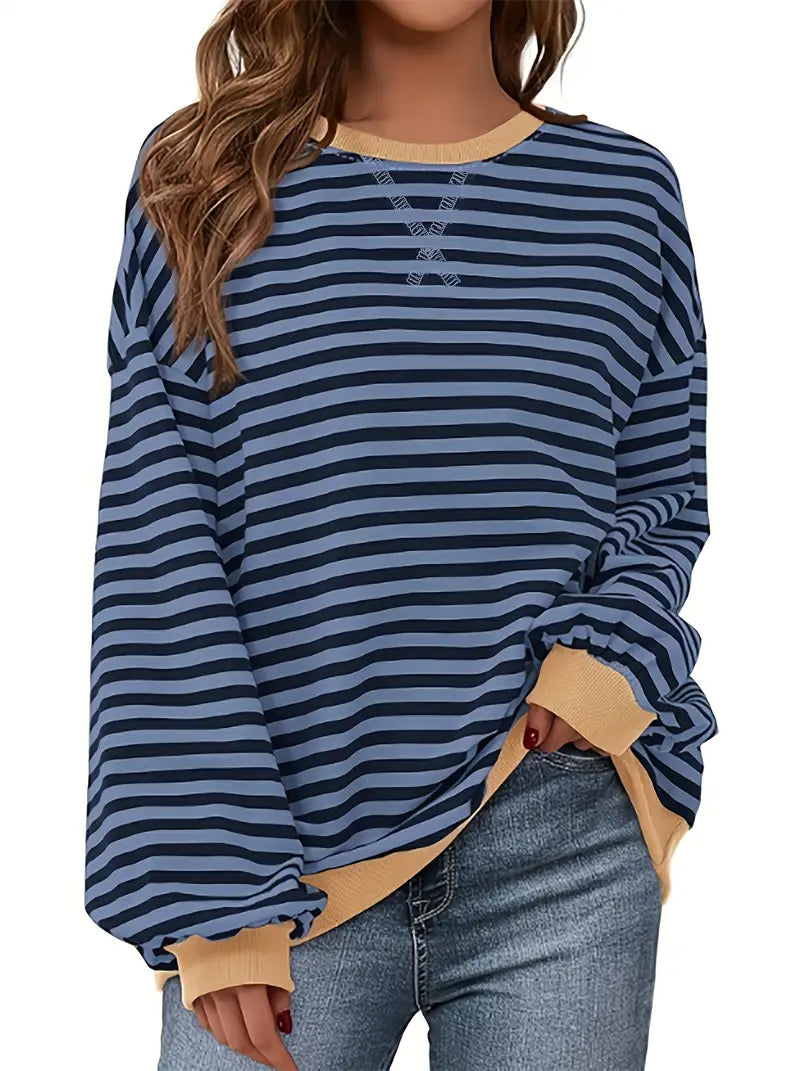 Nirina - Camisa De Manga Larga Con Estampado a Rayas