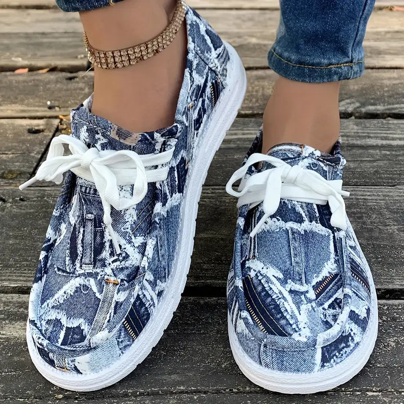 Ulanda - Zapatillas Antideslizantes Con Estampado Denim