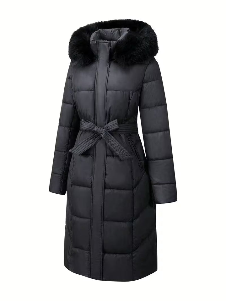 Inza - Chaqueta Acolchada Con Capucha Y Cinturón