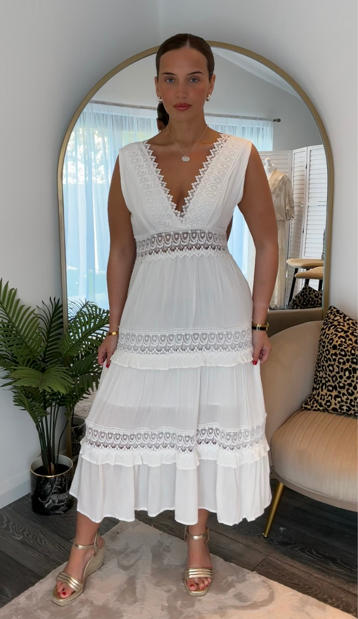 Clothilde - Vestido Largo De Verano De Ganchillo