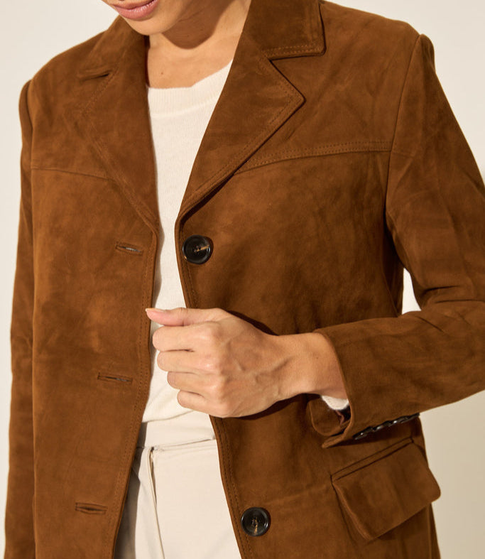 Nel - Trenchcoat Aus Wildleder