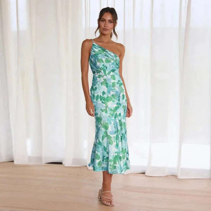 Cynthia - Vestido De Satén Floral