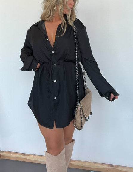 Giulia - Conjunto de Camisa Holgada con Cuello Vuelto