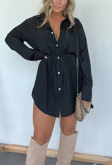 Giulia - Conjunto de Camisa Holgada con Cuello Vuelto