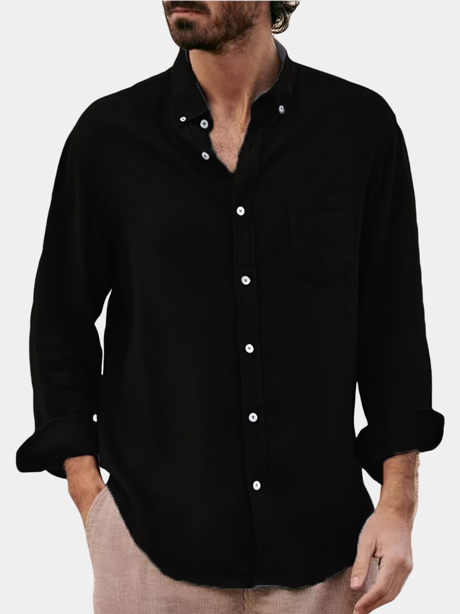 Deshawn - Camisa Clásica Con Las Mangas Remangadas
