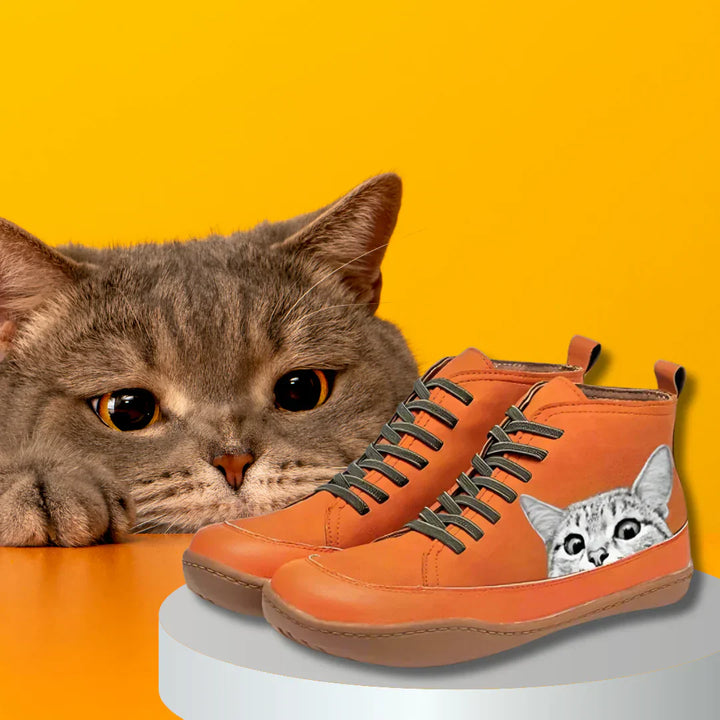 Fenna - Botines De Piel De Gato