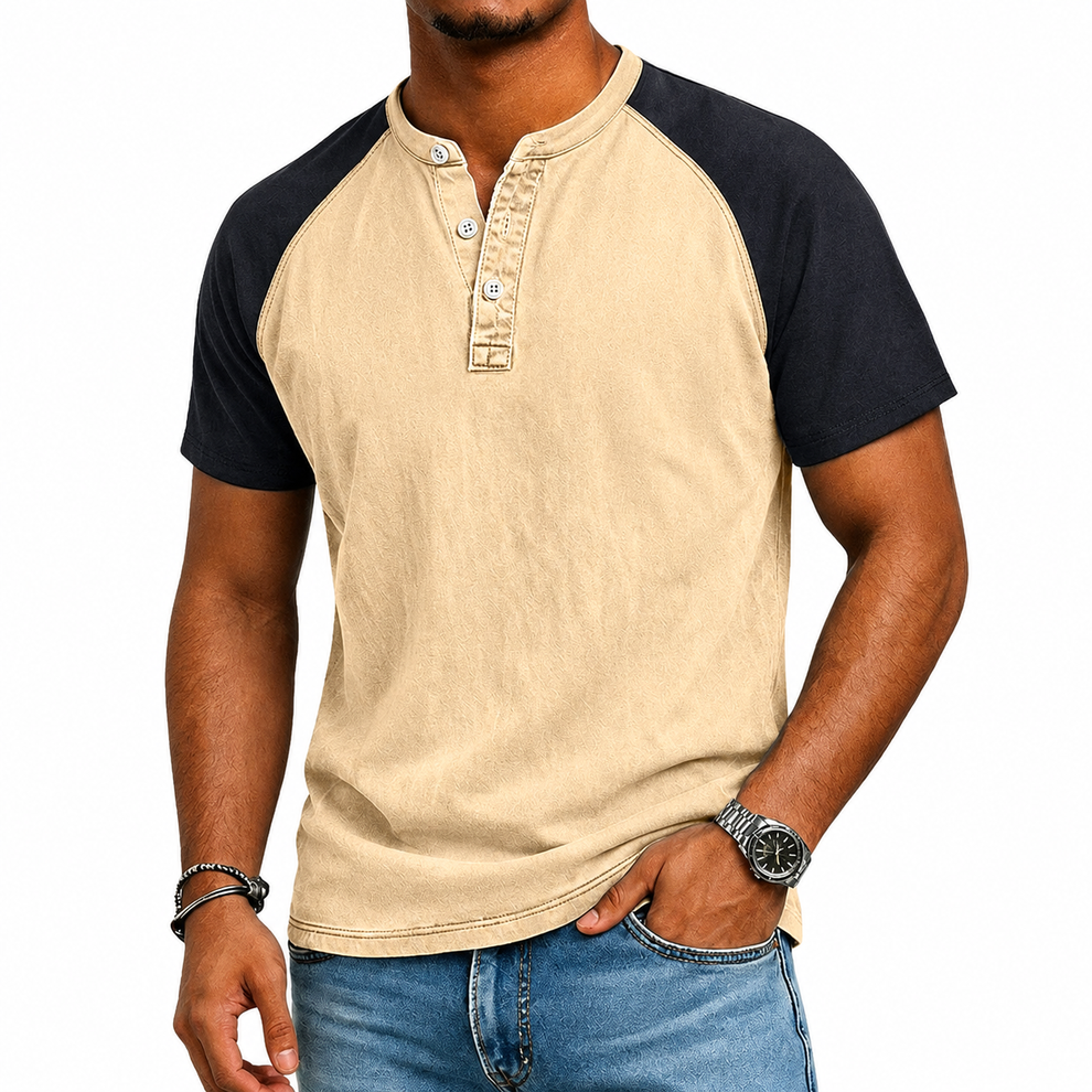 Roeland - Camiseta Vintage Bicolor