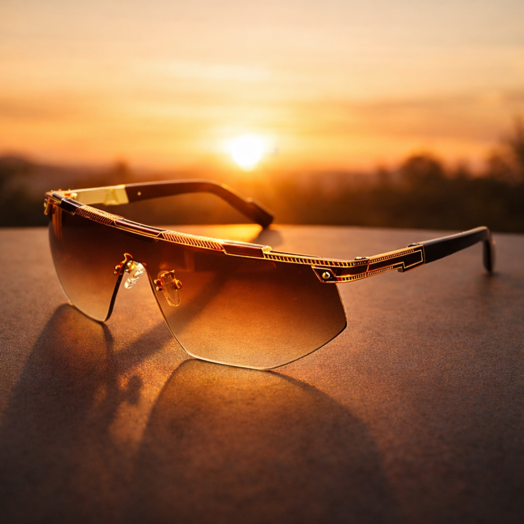 GlareVibe - Gafas De Sol Sin Montura De Forma Irregular