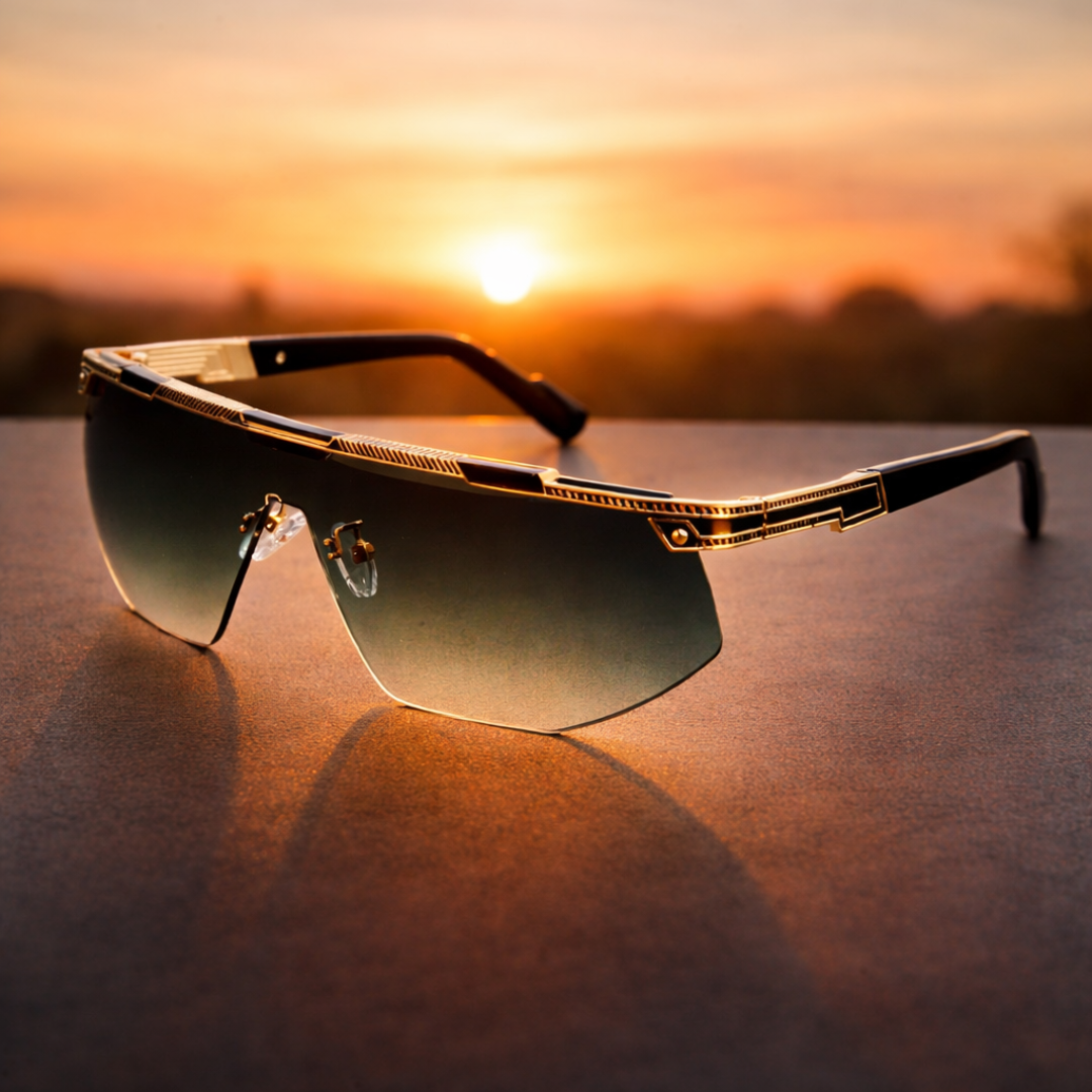 GlareVibe - Gafas De Sol Sin Montura De Forma Irregular