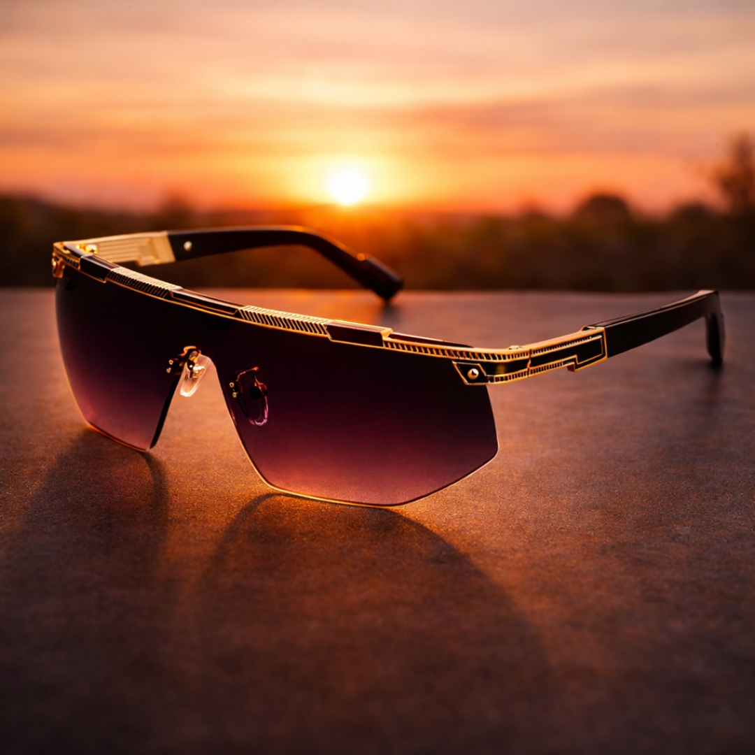 GlareVibe - Gafas De Sol Sin Montura De Forma Irregular