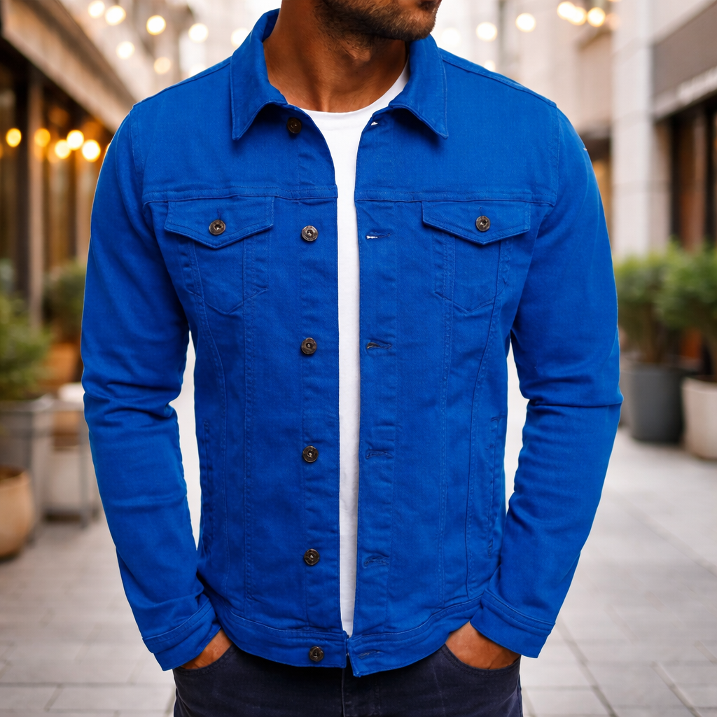 Steponas - Chaqueta Vaquera Informal Para Hombre