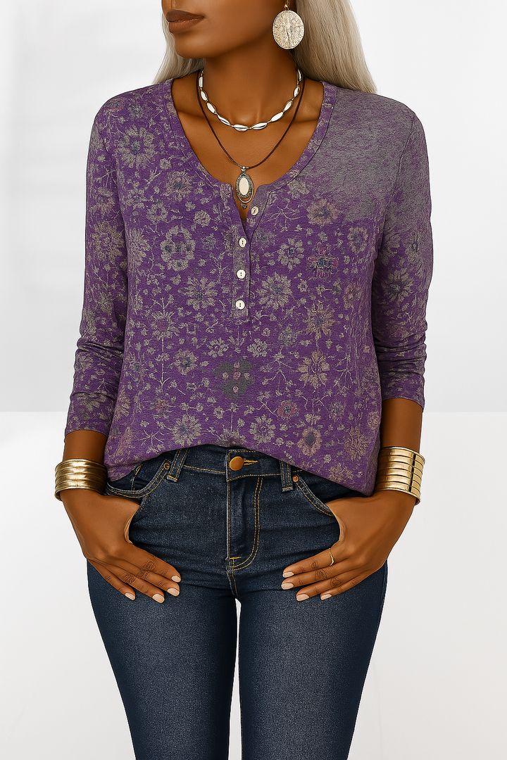 Flossie - Blusa Con Estampado Floral Y Mangas Largas
