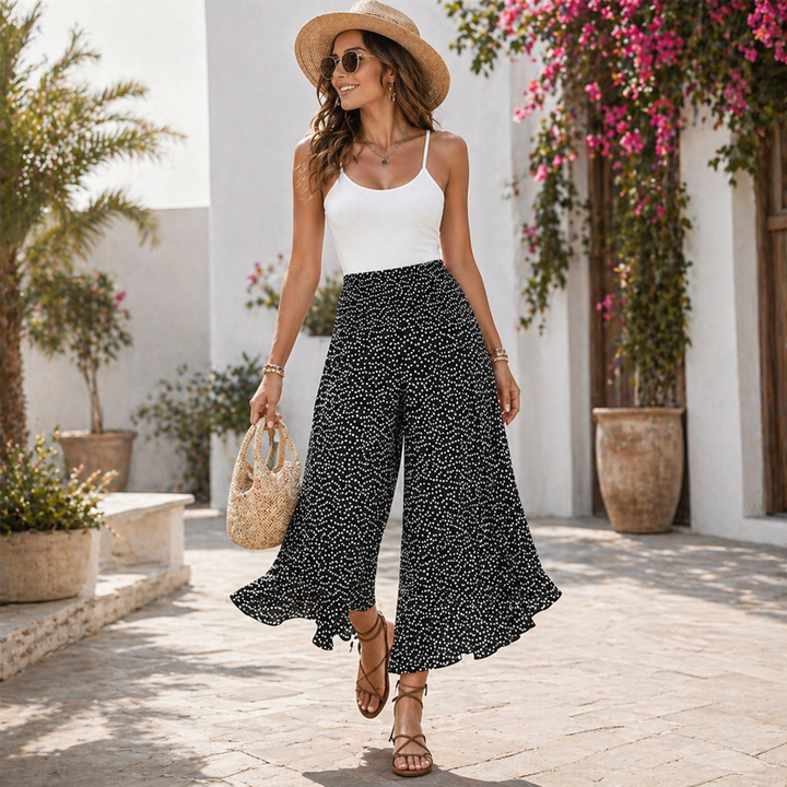 Tatiani - Pantalones De Cintura Alta Y Pierna Ancha