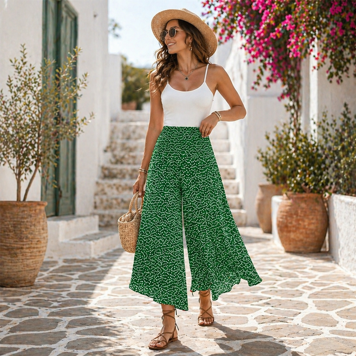 Tatiani - Pantalones De Cintura Alta Y Pierna Ancha