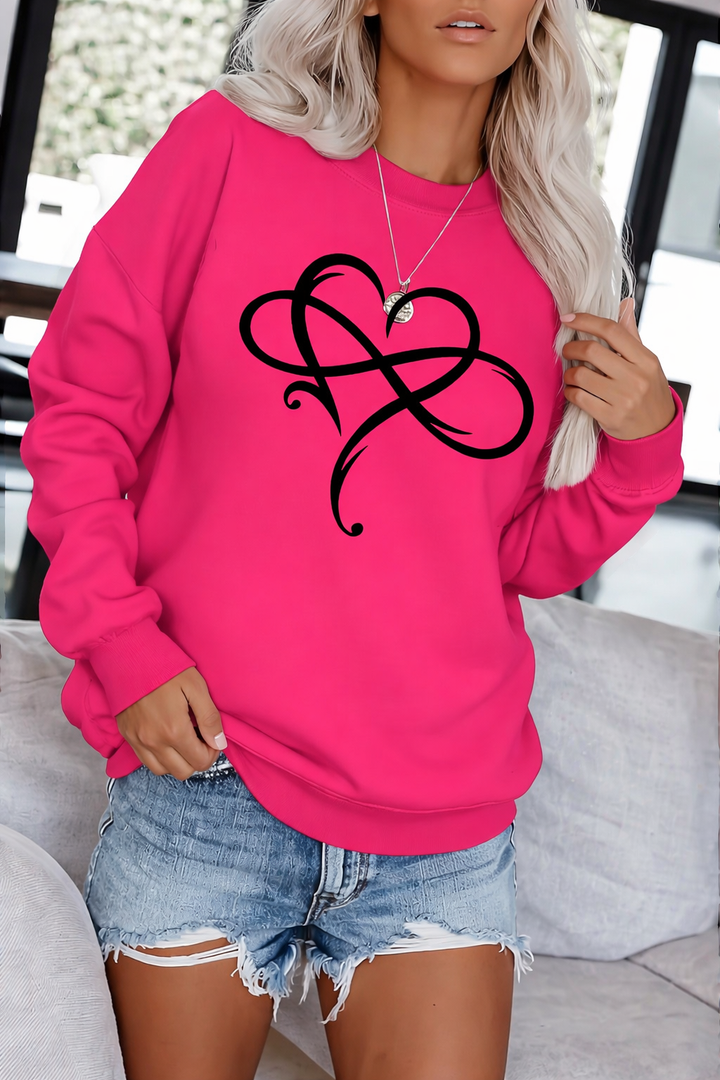 Ahuva - Elegante Sudadera de Manga Larga Con Diseño de Corazón