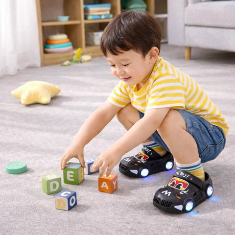 KidVroom - Zapatillas LED Para Niños Con Ruedas Luminosas y Correa