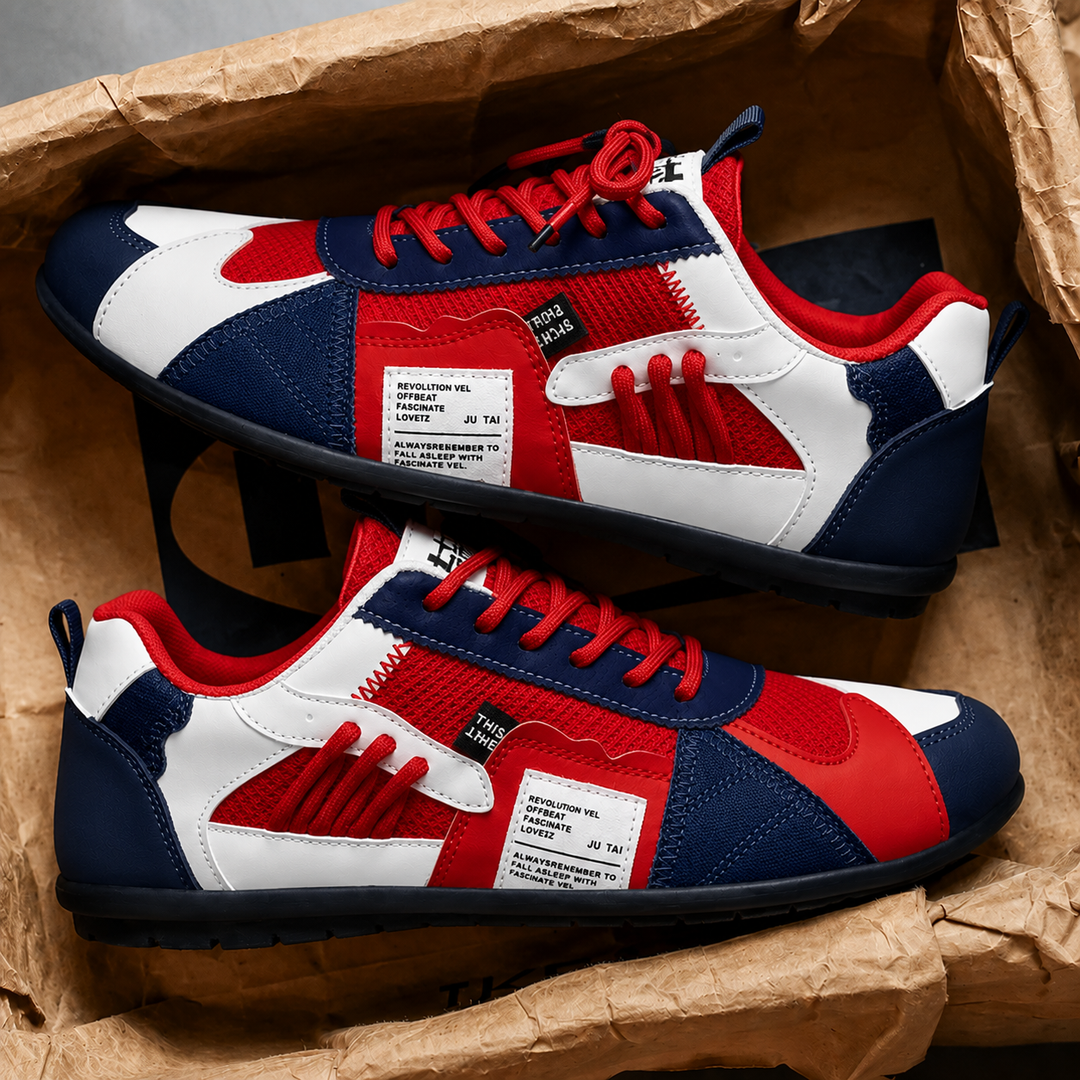 Reinders - Zapatillas Deportivas Con Cordones y Diseño Patchwork