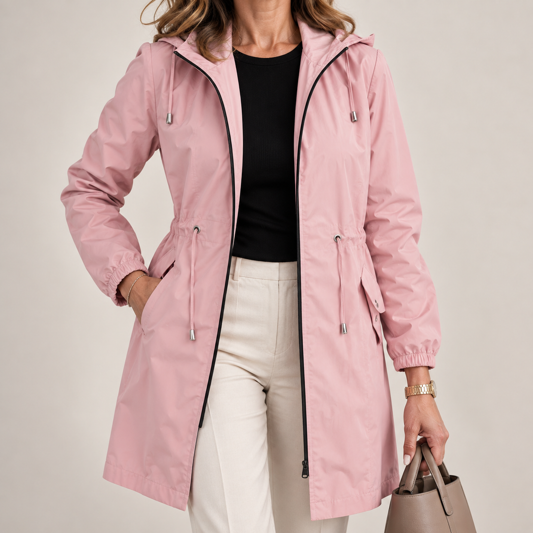 Jenevy - Chaqueta Ligera E Impermeable Con Capucha