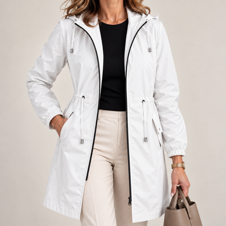 Jenevy - Chaqueta Ligera E Impermeable Con Capucha