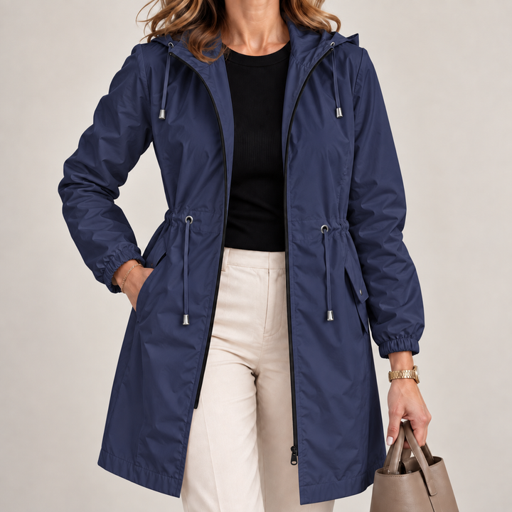 Jenevy - Chaqueta Ligera E Impermeable Con Capucha
