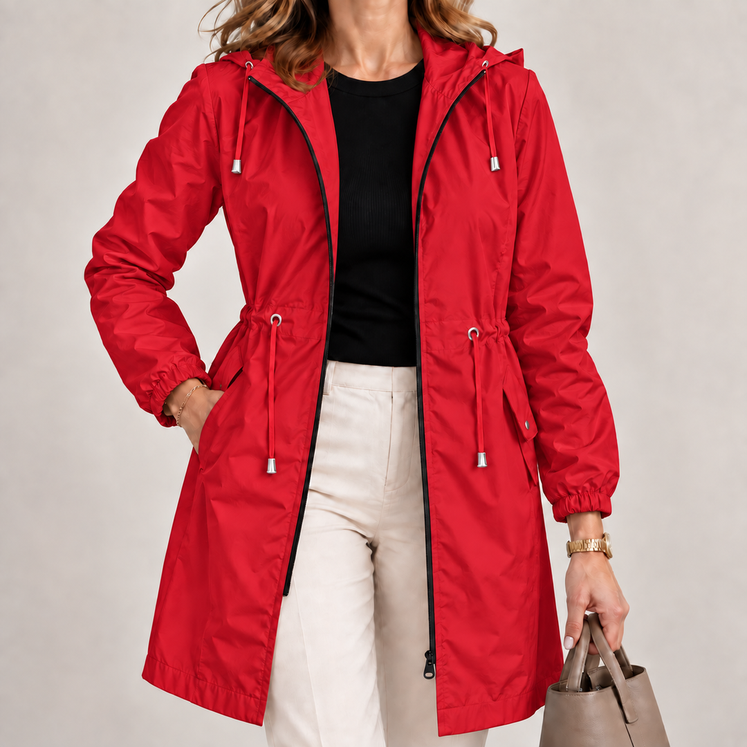 Jenevy - Chaqueta Ligera E Impermeable Con Capucha