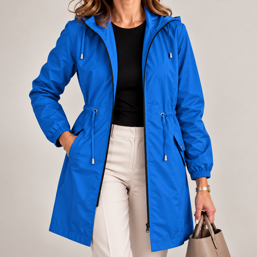 Jenevy - Chaqueta Ligera E Impermeable Con Capucha