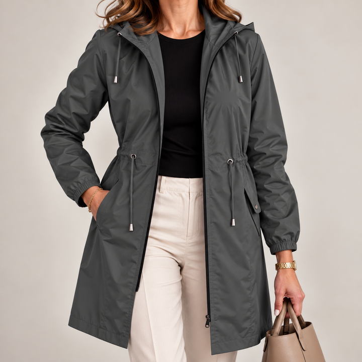 Jenevy - Chaqueta Ligera E Impermeable Con Capucha