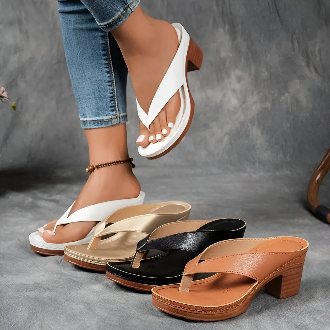 Gerta - Elegantes Pantufla De Tacón Alto
