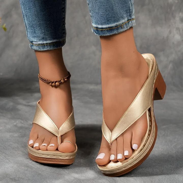 Gerta - Elegantes Pantufla De Tacón Alto