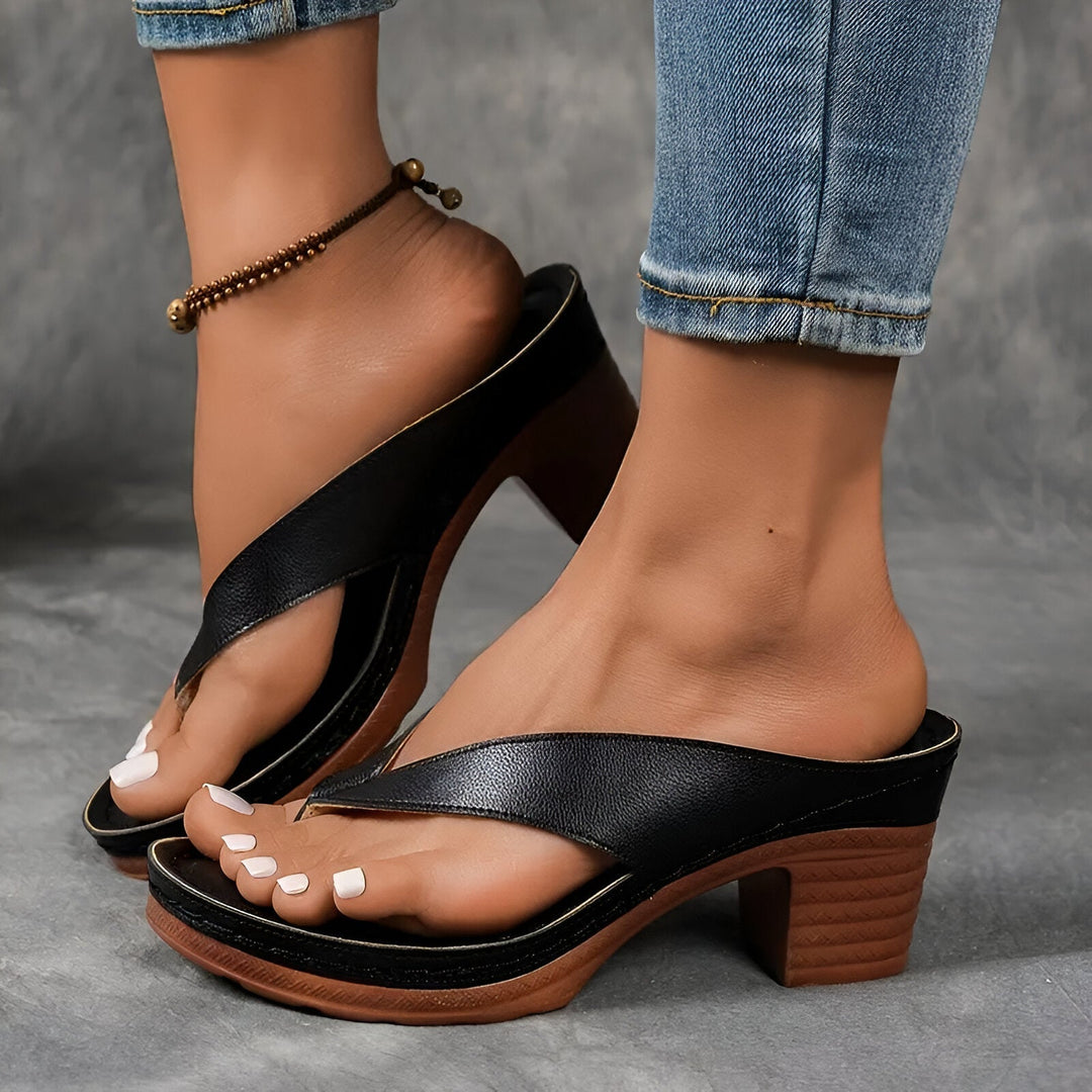 Gerta - Elegantes Pantufla De Tacón Alto