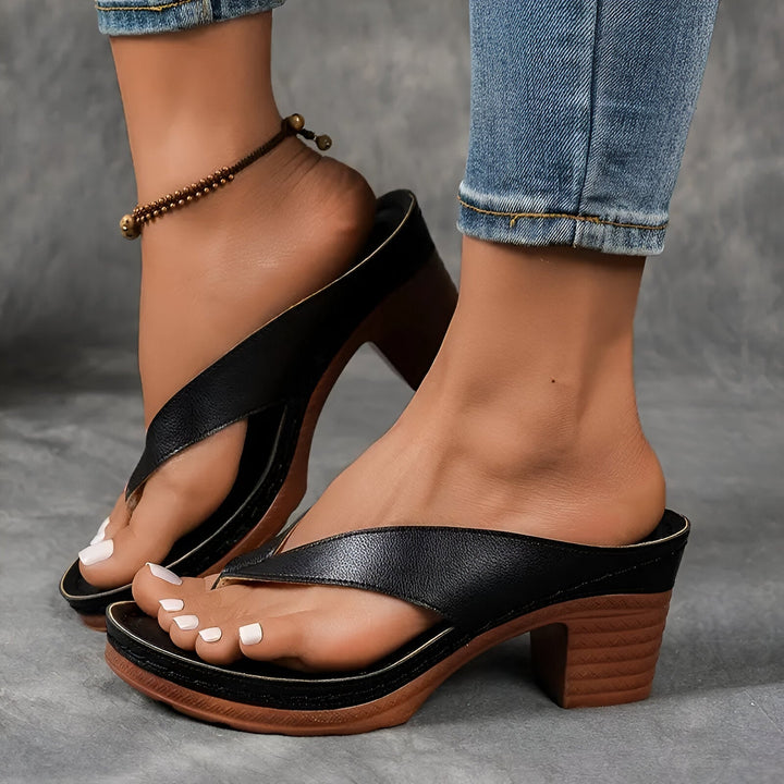 Gerta - Elegantes Pantufla De Tacón Alto