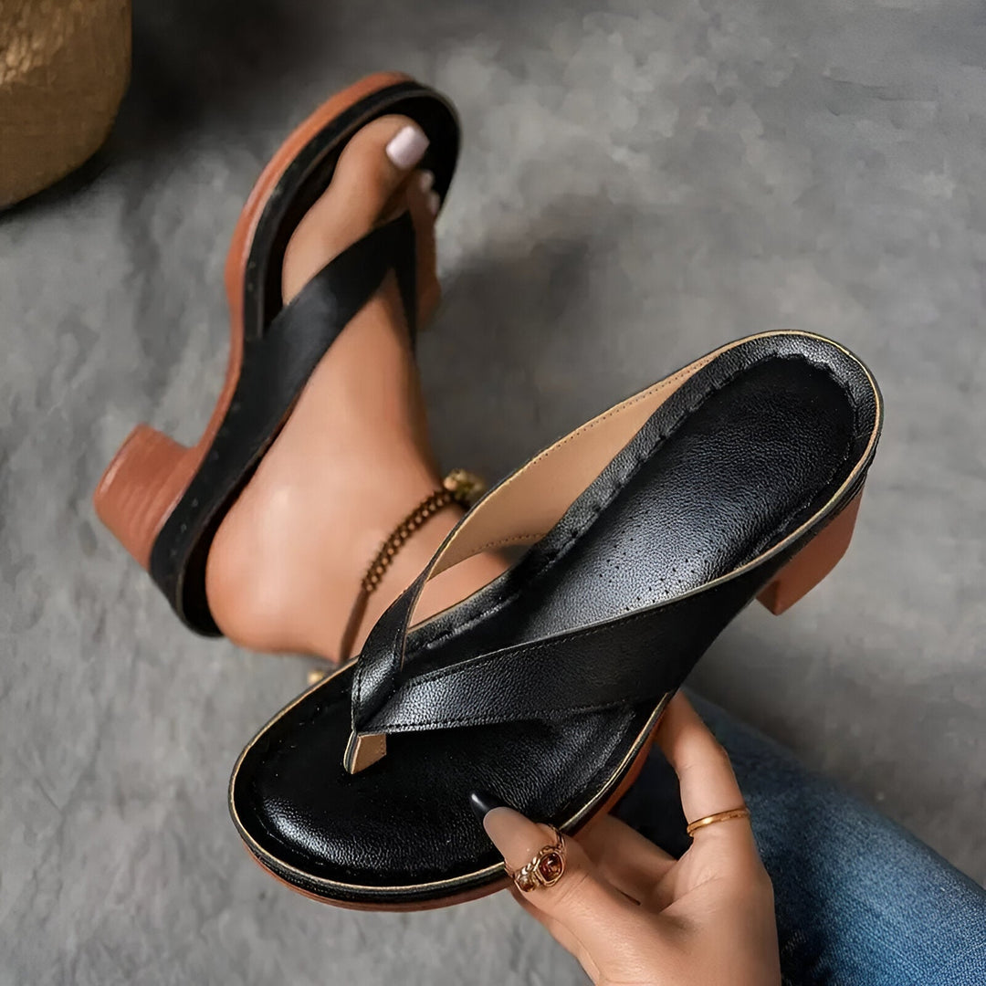 Gerta - Elegantes Pantufla De Tacón Alto
