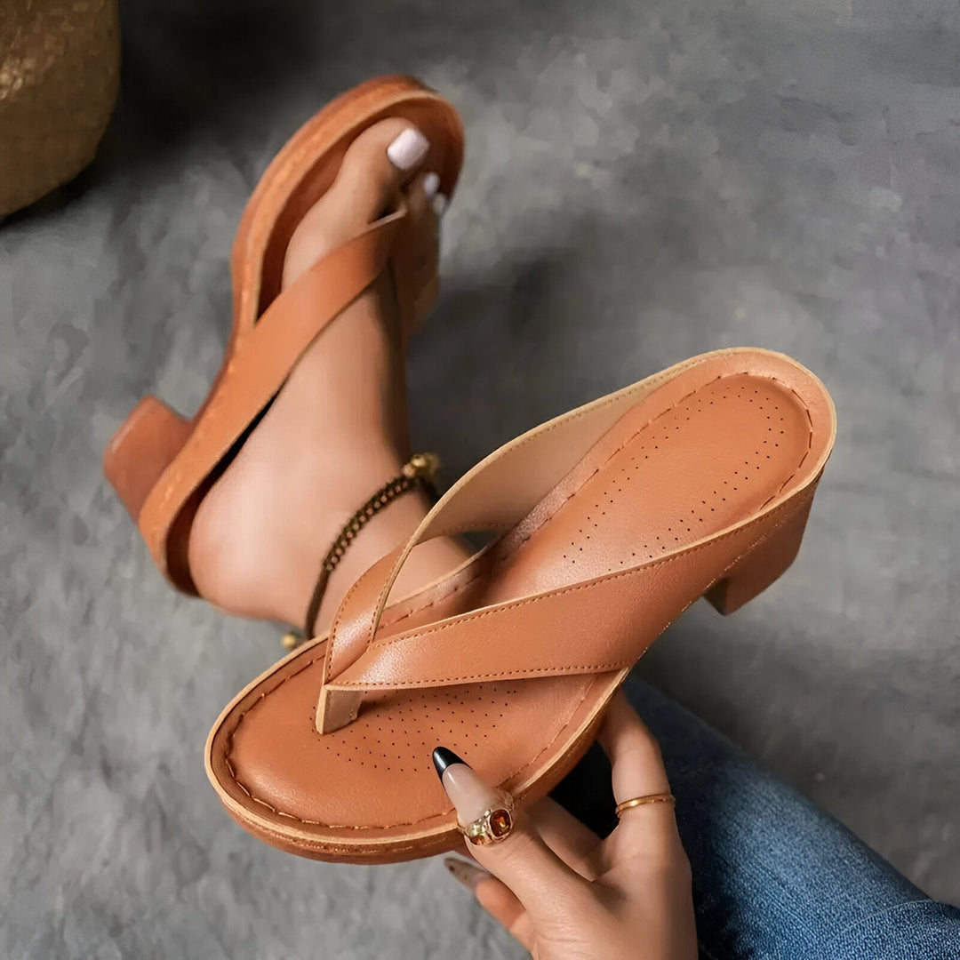 Gerta - Elegantes Pantufla De Tacón Alto
