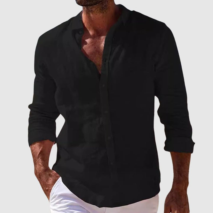 Derrik - Elegante Camisa De Lino De Estilo Costero